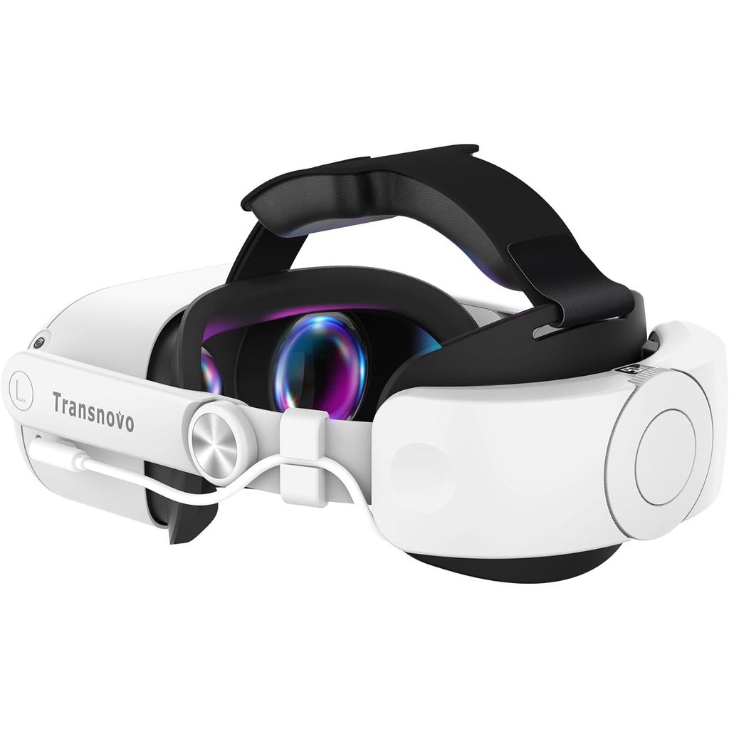 ใช้งานร่วมกับ Oculus Quest 2 6000mAh Battery Head Strap, One-Button Retractable Design,Quest 2 อุปกร