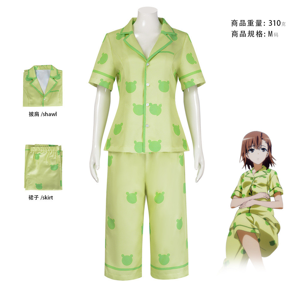 A certain scientific electromagnetic gun 2D cosplay costume, Misaka Mikoto's "gun sister" pajamas ba