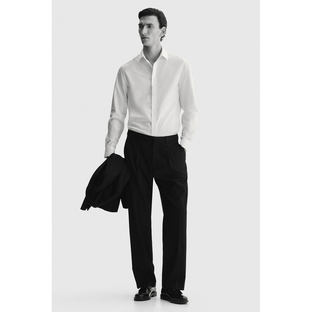 H&M(เอชแอนด์เอ็ม) เสื้อเชิ้ต Slim Fit ที่รีดง่าย ผู้ชาย 1242812_2
