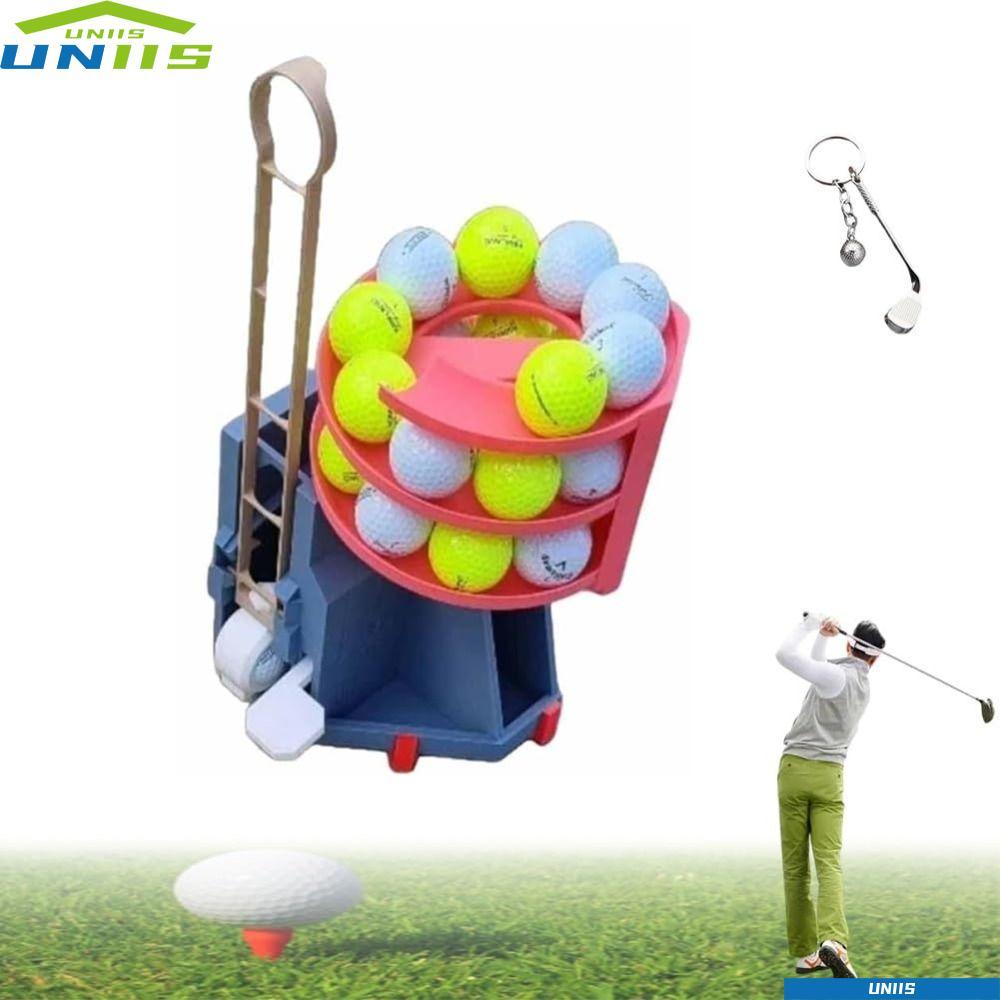 UNIIS Golf Ball Driver ,พิมพ์เท้าเหยียบควบคุมลูกกอล์ฟ Launcher,แบบพกพาProfessional Golfs Practice Aid 25-BallความจุอัตโนมัติGolf Ball Dispenser Backyard