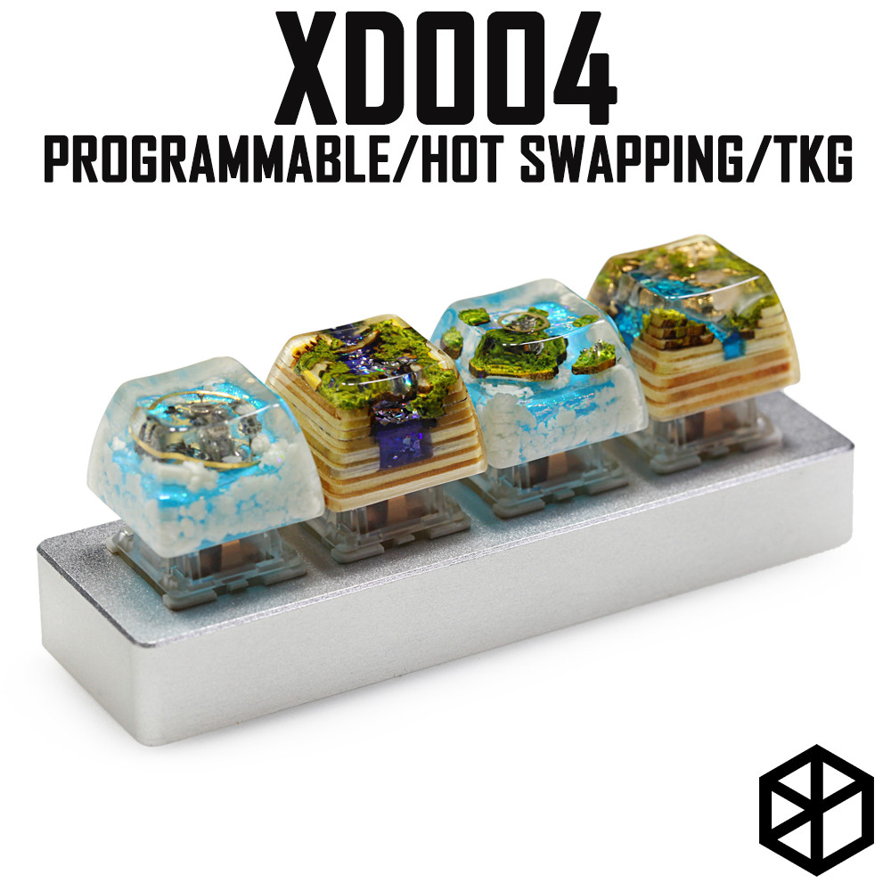 X xd004 คีย์บอร์ดแบบกลไก ที่กําหนดเอง Shy Brother xiudi คีย์บอร์ด 4% Anode เปลือกอลูมิเนียม pcb โปรแ