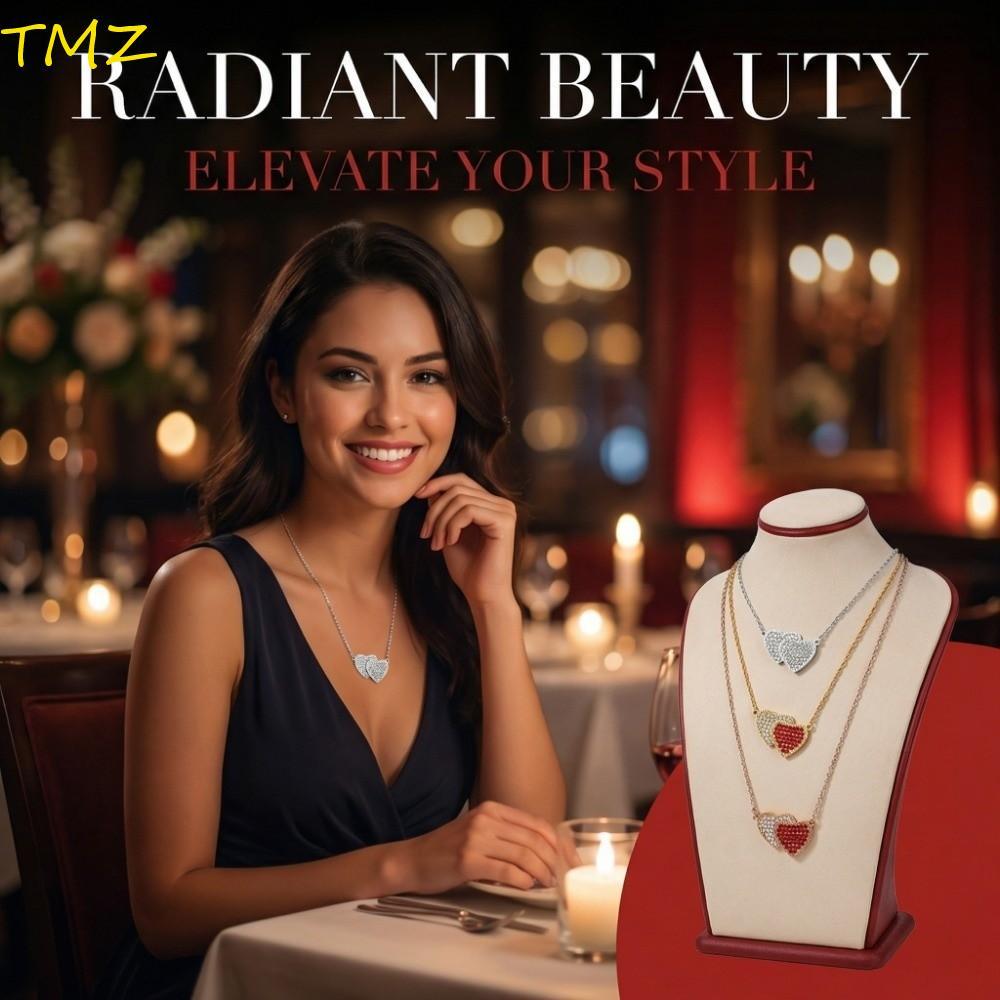 สร้อยคอมุกหัวใจ(TMZ14968), สร้อยคอลายหัวใจทองเงิน, สแตนเลสมีแม่เหล็ก เหมาะสำหรับทั้งชายและหญิง