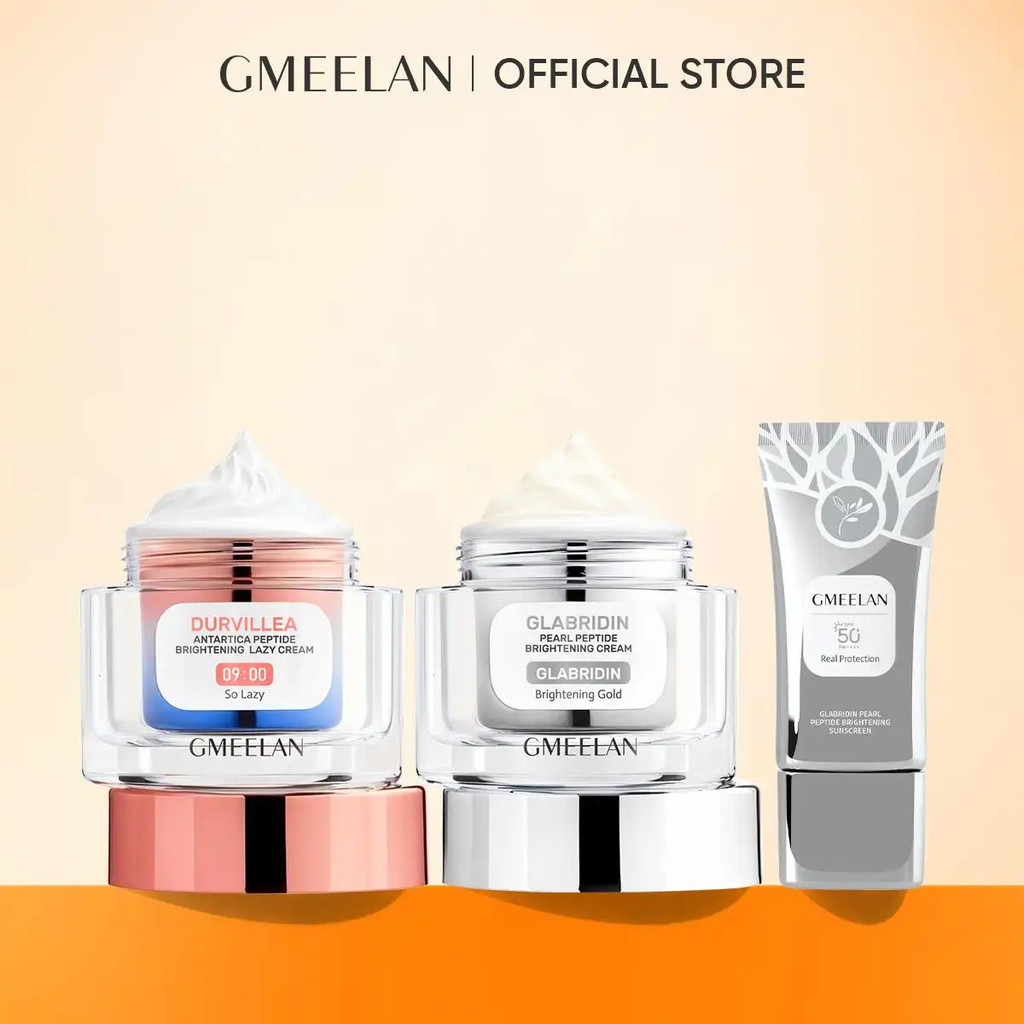 GMEELAN Set Oil Control Brightening Skin Barrier Protection Sunscreen SPF50+ PA++++& Peptide Restori