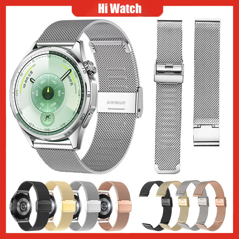 Milanese สายสแตนเลสสําหรับ Huawei GT 6 Pro 46 มม.สําหรับนาฬิกา Huawei GT6 GT5 GT4 46 มม.Huawei นาฬิกา 5 46 มม.​​​​​​​สร้อยข้อมือเหล็ก