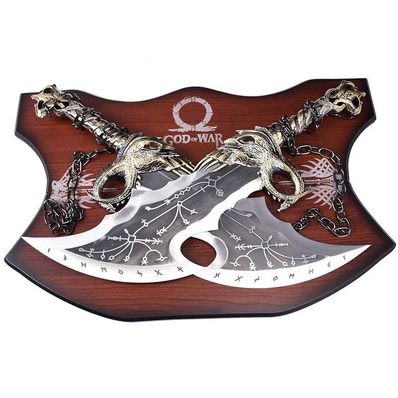 [Pre Order]  ดาบคู่ Chaos Blades ของ Kratos อาวุธคอสเพลย์ 1:1 โลหะเต็มรูปแบบจาก God of War 5