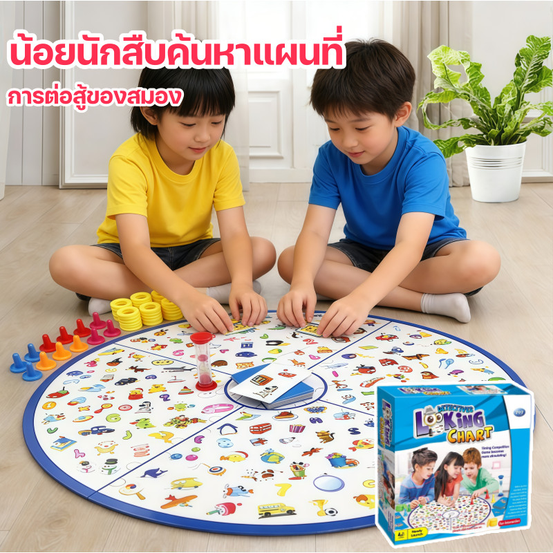พลังสมองต่อสู้นักสืบเล็ก ๆ น้อย ๆ ค้นหาแผนที่เด็กเกมตารางของเล่นทางปัญญาสังเกตปฏิกิริยาเกมโต้ตอบ