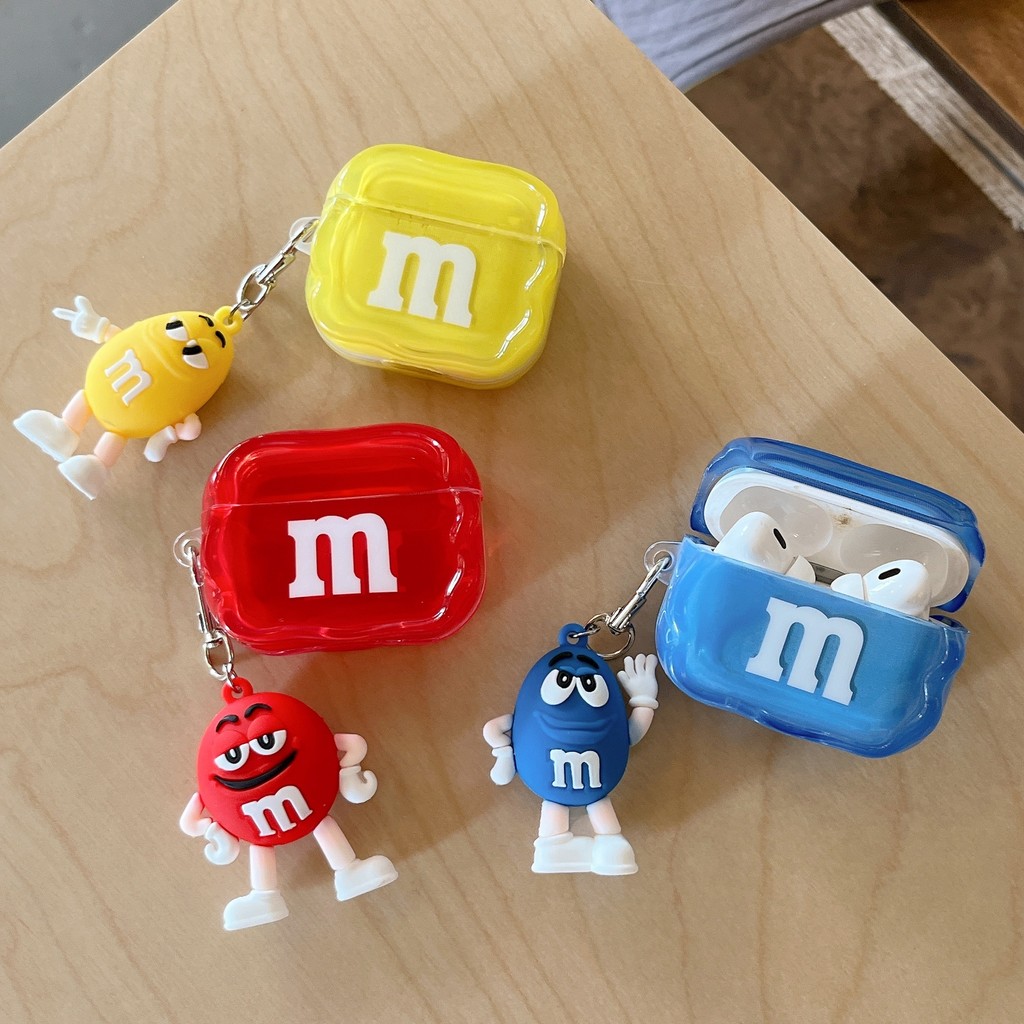สําหรับ AIRPODS 1 2 4 ANC PRO 3 Creative M Beans ช็อกโกแลต IMD ซิลิโคน TPU เคสป้องกันปลอก