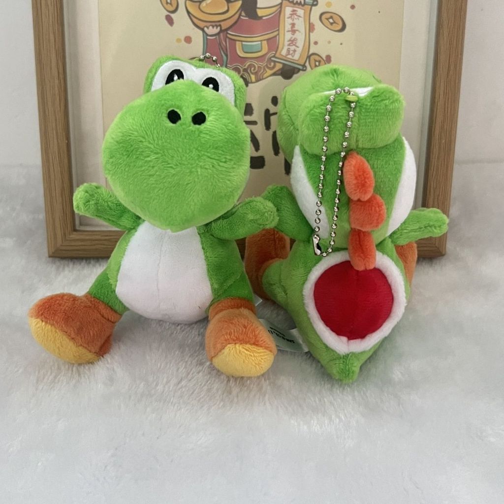 Yoshi Yoshi ตุ๊กตาไดโนเสาร์ของเล่นตุ๊กตาน่ารักกระเป๋า Charm วัสดุนุ่ม