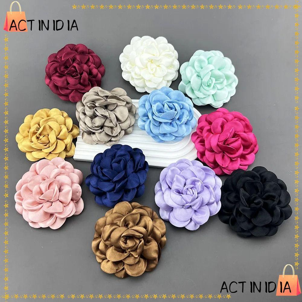 เข็มกลัดดอกไม้ACTINIDIA ขนาด10ซม., อุปกรณ์แต่งกายสไตล์เกาหลีสำหรับเสื้อกันหนาวและโค้ต