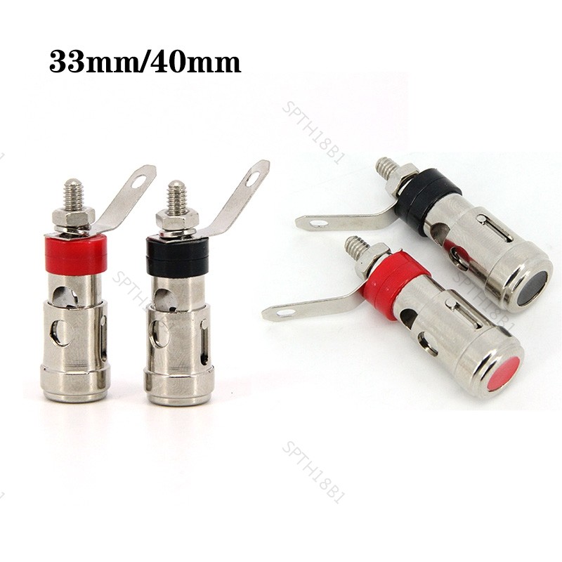 33 มม.40 มม.โลหะ Push-Type ฤดูใบไม้ผลิ Terminal ลําโพงฤดูใบไม้ผลิ Self-Locking power Socket Push-Type ปลั๊กสําหรับสายสัญญาณเสียง TH18B1