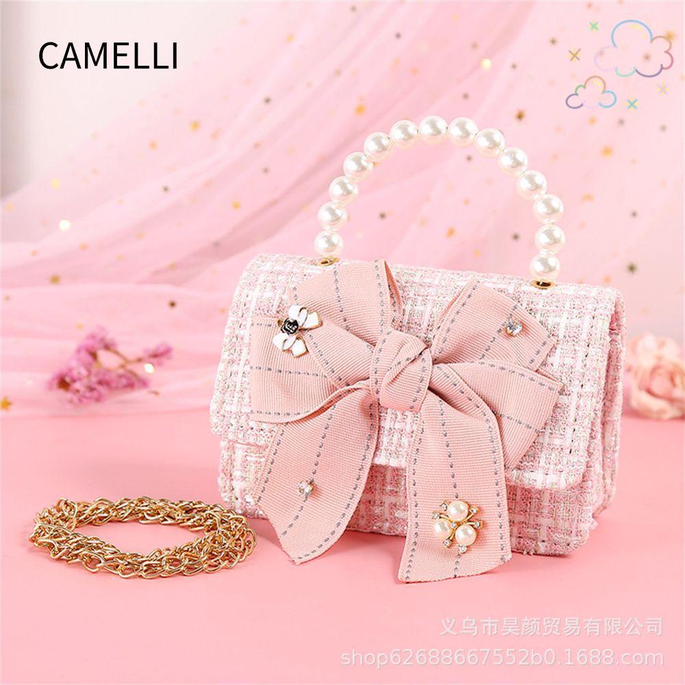 CAMELLI Mini Crossbody Bag Pearl Hand Bags Kids Fashion Gift Shoulder Bags