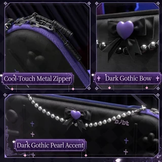 Dark Gothic Lolita Cat Themed อุปกรณ์เสริมสําหรับเล่นเกมสําหรับ Nintendo Switch 2 & 1 : เคสป้องกัน/ Thumb Grips/ เคสการ์ดเกม / กระเป๋าเก็บสําหรับ NS SWITCH OLED คอนโซล