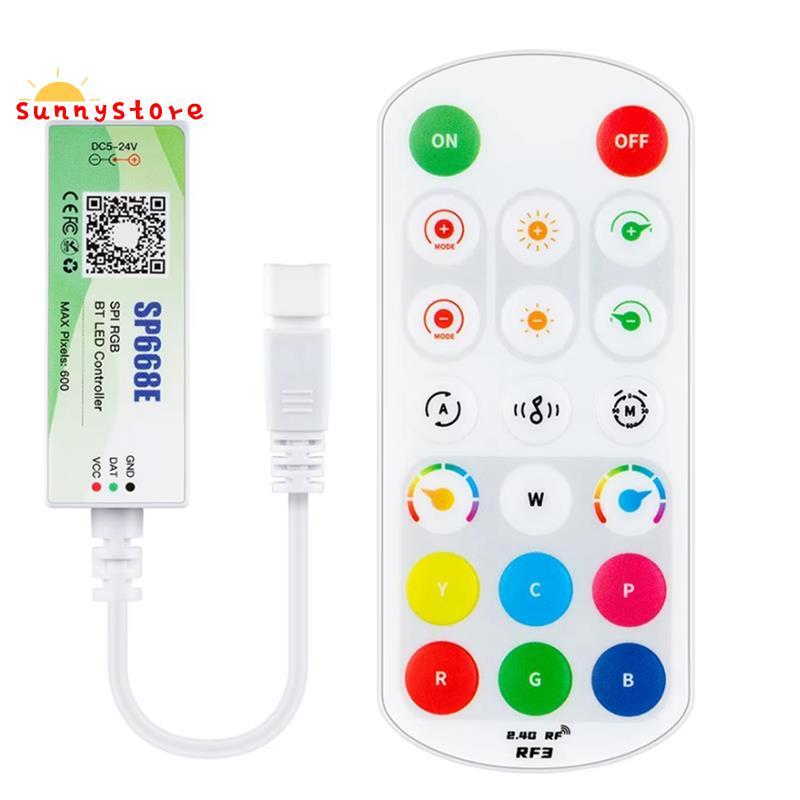 SP668E SPI RGB LED Controller 600 IC รองรับ BT APP 2.4G ระยะไกลสําหรับ WS2811/สําหรับ WS2812B DIY แบ