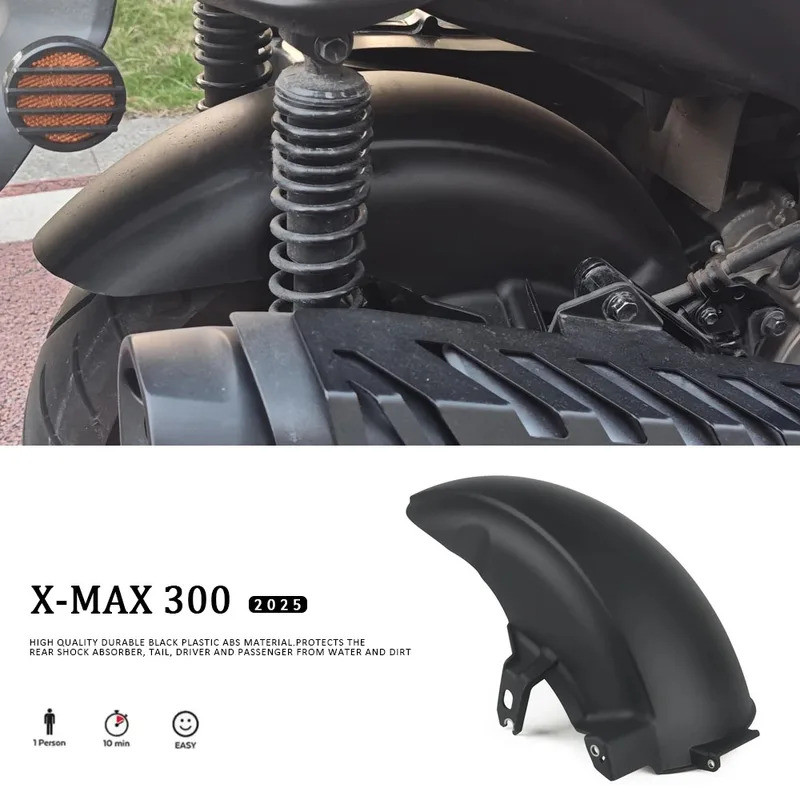 2025 ด้านหลังยาง Hugger Fender Mudguard ล้อ Splash Guard สําหรับ Yamaha X-MAX300 XMAX 300 XMAX300 V3