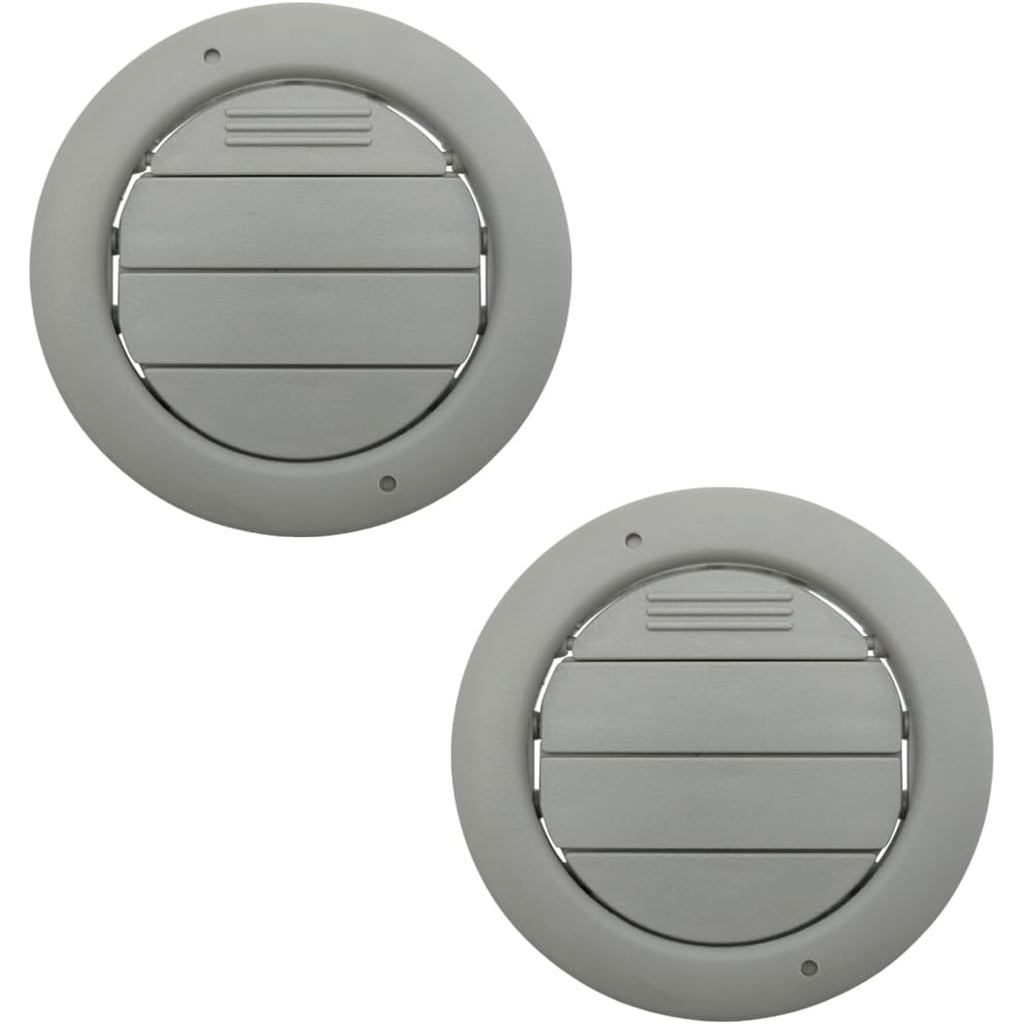2PCS หลังคา Headliner AC เครื่องทําความร้อน Air Vents สีเทาใช้งานร่วมกับ Ford Transit 2015 ถึง 2025 