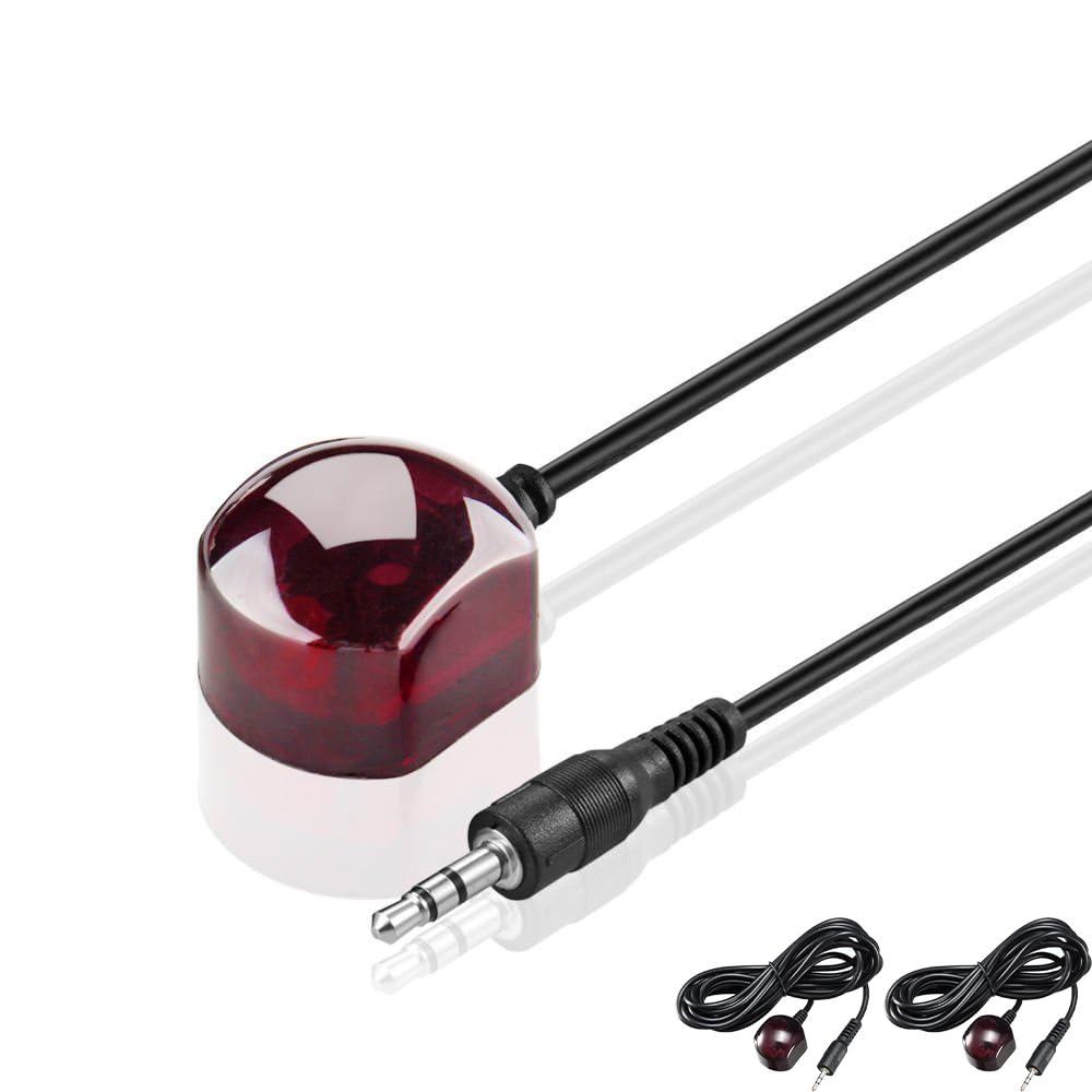 Herfair สายรับสัญญาณ IR 10FT รีโมทคอนโทรลอินฟราเรด Extender สายไฟ Repeater ปลั๊กแจ็ค 3.5 มม. สําหรับ