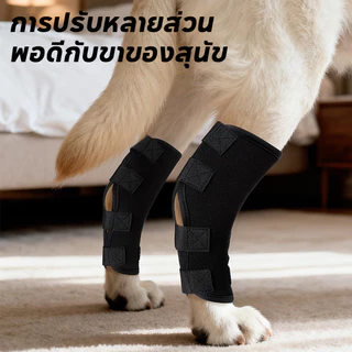 ผ้ารัดขาสุนัข แบบยาว หลายขนาด ดามขาสุนัข เฝือกอ่อน บรรเทาอาการข้อขาอักเสบ ผ้าเบา ระบายอากาศดี