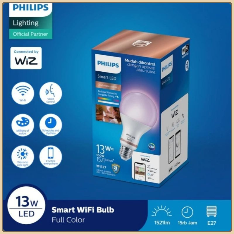 Philips 13W Smart WiFi Tunable Color RGB Bluetooth LED Bulb