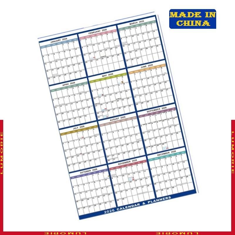 LUMI 2026 ปีวางแผนปฏิทินครอบครัว Home Planner Calender Reusable Erasable ปฏิทินวันที่ปี Planner 59x8