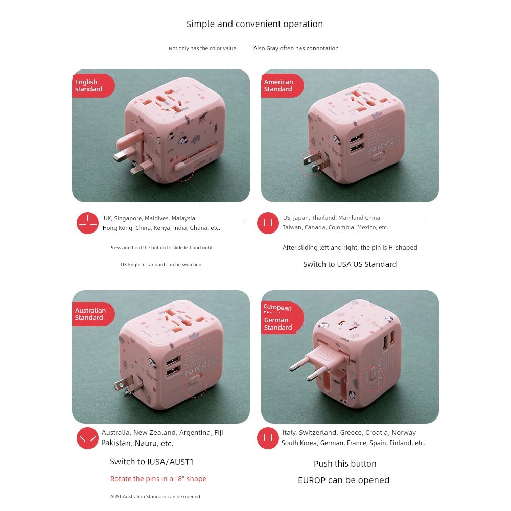 ปลั๊กแปลง universal travel adapter Universal Charger ปลั๊กสำหรับเดินทางไปต่างประเทศ