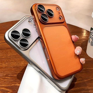 Matte Clear Electroplate เคสโทรศัพท์สําหรับ IPhone 17 16 11 12 13 14 15 Pro Max Plus Air PC Hard กันกระแทกโปร่งใสกันชนกรณีฝาครอบ