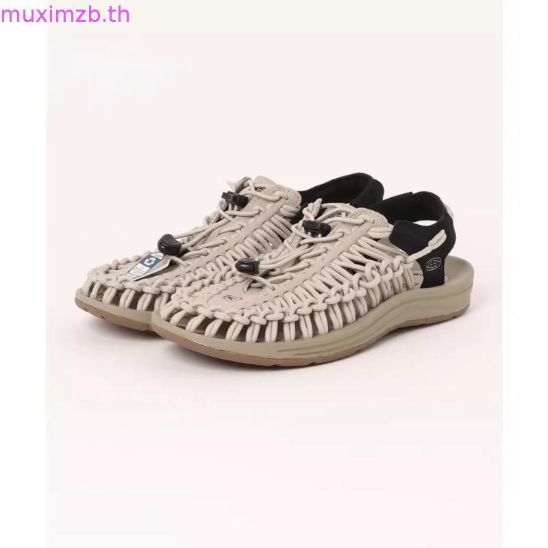 Keen Uneek ของแทั (สีครีม) รองเท้าแตะกีฬากลางแจ้ง ทำด้วยมือ 100% ระบายอากาศได้ดี ใส่ได้ทั้งชายและหญิ