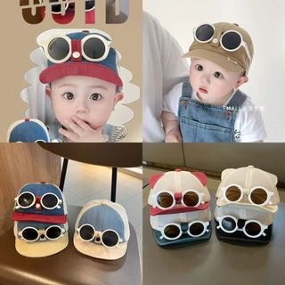 พร้อมส่ง☄️หมวกสำหรับเด็กที่สวมแว่นตา หมวกเบสบอลเด็กฤดูใบไม้ผลิ น่ารักมาก ระบายอากาศ ชาย/หญิงใส่ได้