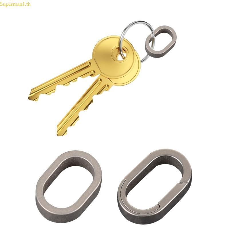 Best Titanium-alloy Key Rings One-piece Side Pushing Key Rings Closed Key Rings