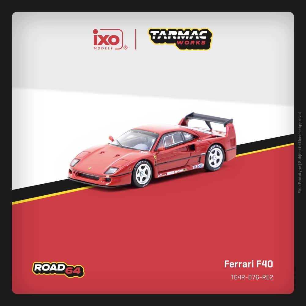 Tarmac Works 1:64 ROAD64 Ferrari F40 Red T64R-076-RE2