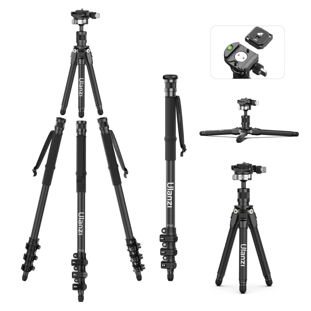 Ulanzi TT35 Hiking Stick Tripod Kit ขาตั้งกล้อง อเนกประสงค์ 5-in-1 แบบพกพา รองรับระบบ Arca-Swiss/F38