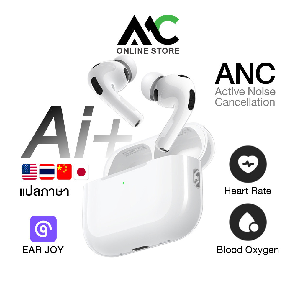 [แปลภาษา AI + การเต้นของหัวใจ] HOCO EW98 TWS BT 6.0 หูฟัง ANC ตัดเสียงรบกวนไร้สาย พร้อมไมโครโฟน