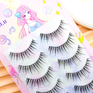 ยาว ขนตาปลอม ธรรมชาติ สไตล์มังงะ ลุคดวงตาโต Fairy Wispy Cross Curling