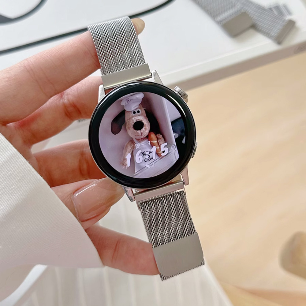 20มม 22มม สายรัดแม่เหล็กโลหะ Milanese Loop Band for Samsung Galaxy Watch/Redmi Watch 5 Lite/Huawei/Amazfit Bip 6/Garmin - รูปที่ 6