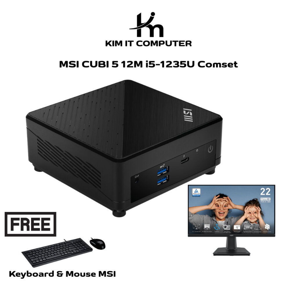 MiniPC MSI Cubi 5 12M-415BTH Core i5-1235U/8GB/500GB M.2 SSD รับประกัน 3ปี