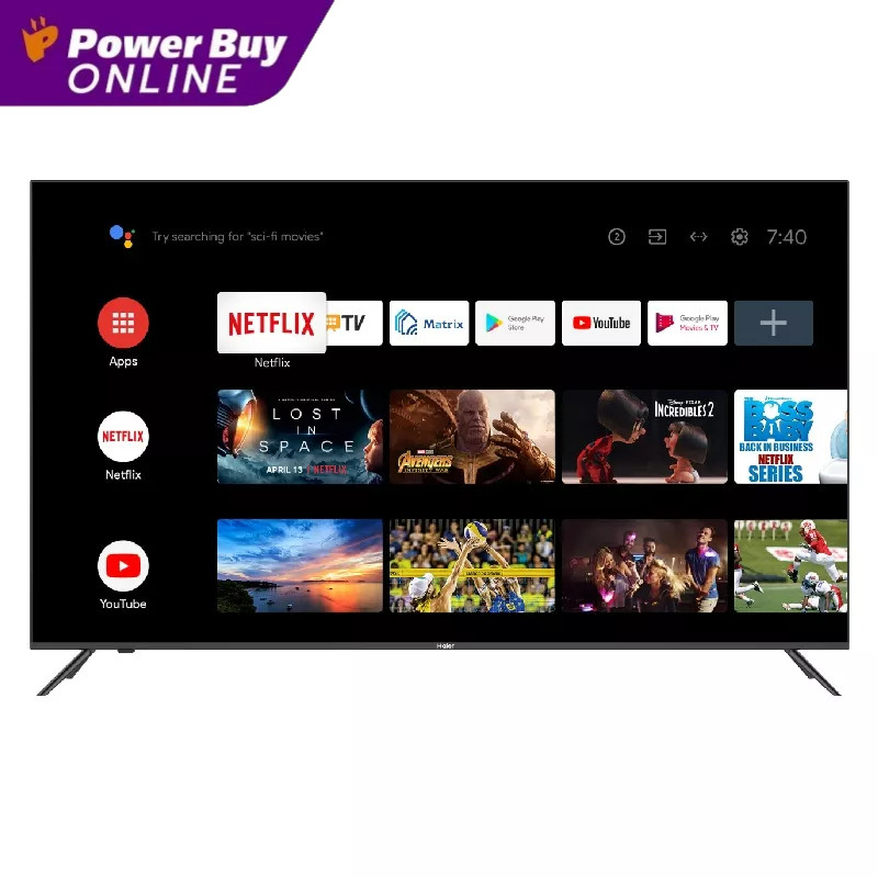 HAIER ทีวี LED UHD (58", 4K, Google) รุ่น H58K66UG