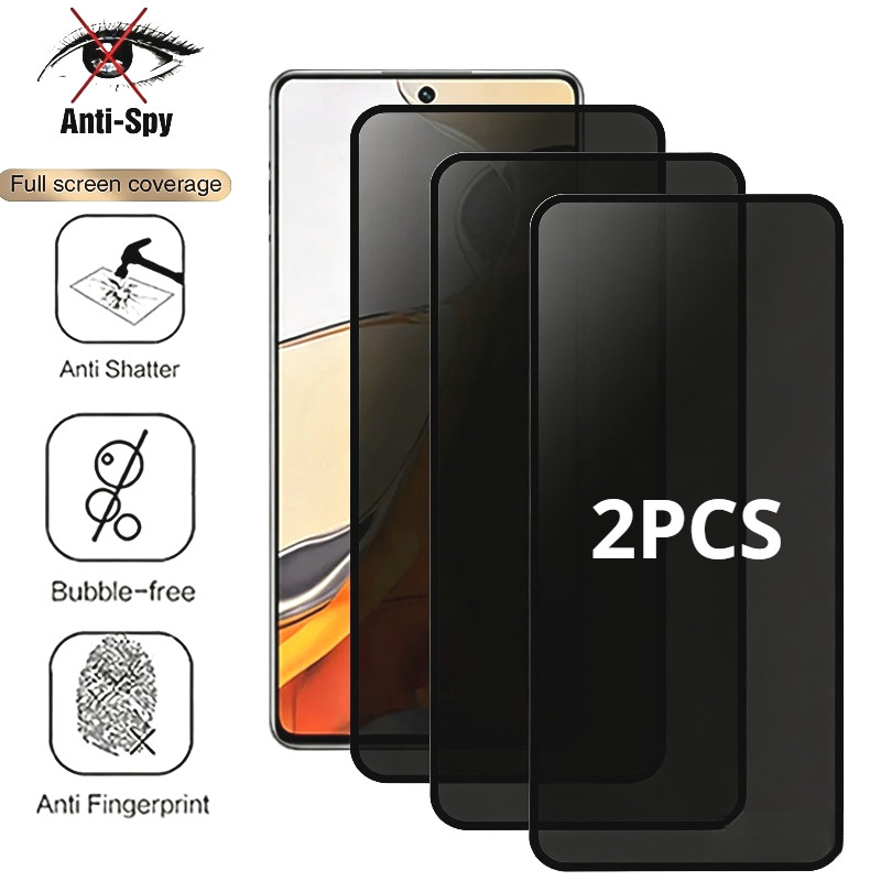 1-2 ชิ้นความเป็นส่วนตัวสีดําขอบกระจกนิรภัยสําหรับ Vivo V1838T V1836A V1832A V1831A V1829A V1821A V18
