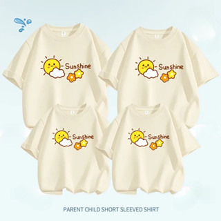 COD เสื้อยืดแขนสั้นสำหรับพ่อแม่ลูก ชุดครอบครัวหน้าร้อนใหม่ ส…