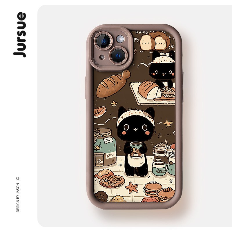 JURSUE เคสไอโฟน เคสนุ่มกันกระแทกมีสไตล์ตลก ศิลปะนามธรรม เคสโทรศัพท์ for iPhone 17 Air 16 15 14 13 12