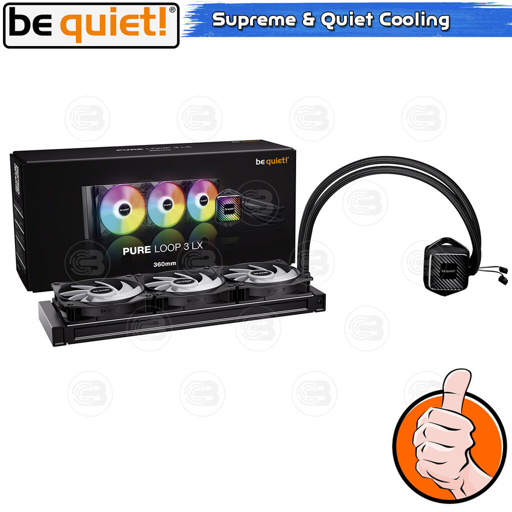 [CoolBlasterThai] Be Quiet Pure Loop 3 LX 360 AIO Water Cooling CPU Cooler (AM5/LGA1851 Ready) (BW031EU) ประกัน 3 ปี ราคา ถูกที่สุด ดีลบีเคเค แกลเลอรีภาพที่ 5