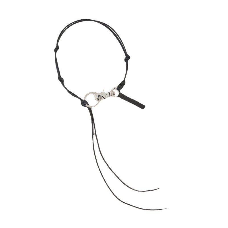 Xiangbao สร้อยคอไทเทเนียมสมัยใหม่ Featuring Wax Rope พวงกุญแจอเนกประสงค์สินค้าทุกวัน