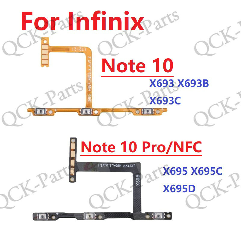 เปิดปิด Mute สวิทช์ปุ่มควบคุม Flex สําหรับ Infinix หมายเหตุ 10 Pro NFC X693 X693B X693C X695 X695 X6