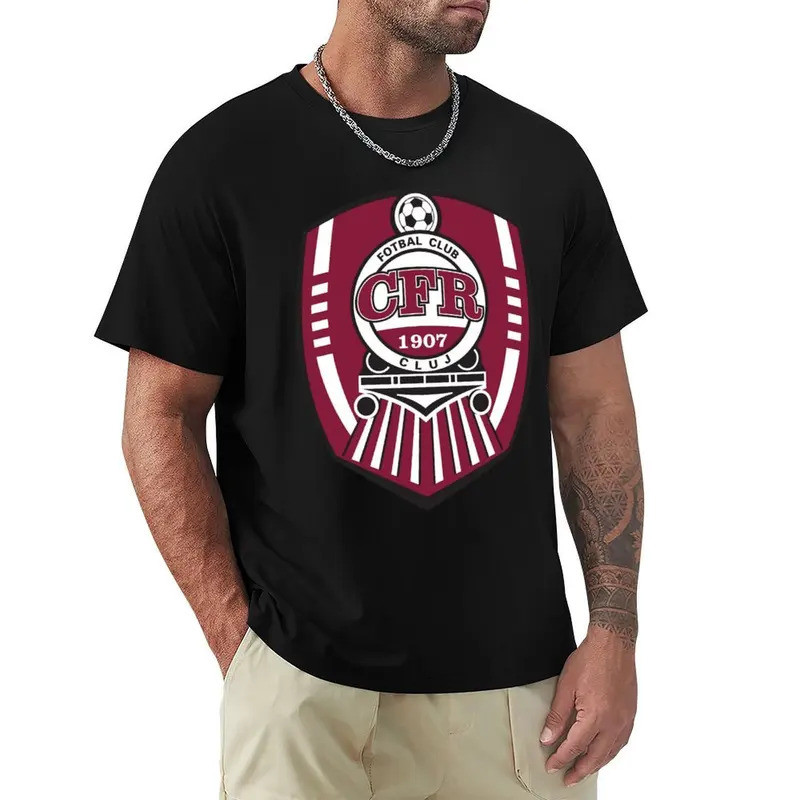CFR Cluj badge T-Shirt customs customs design your own summer tops mens clothes