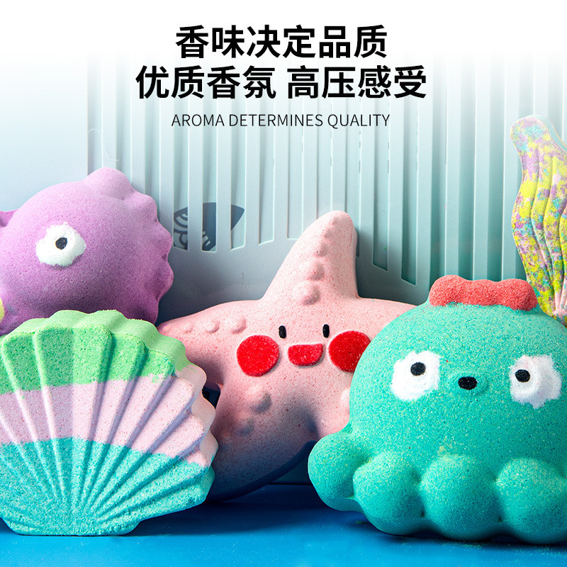 Ocean Shape Bath Ball Bubble Bath Salt Ball Moisturizing Bath Ball Bath หญิง Bath Salt Ball 1.19