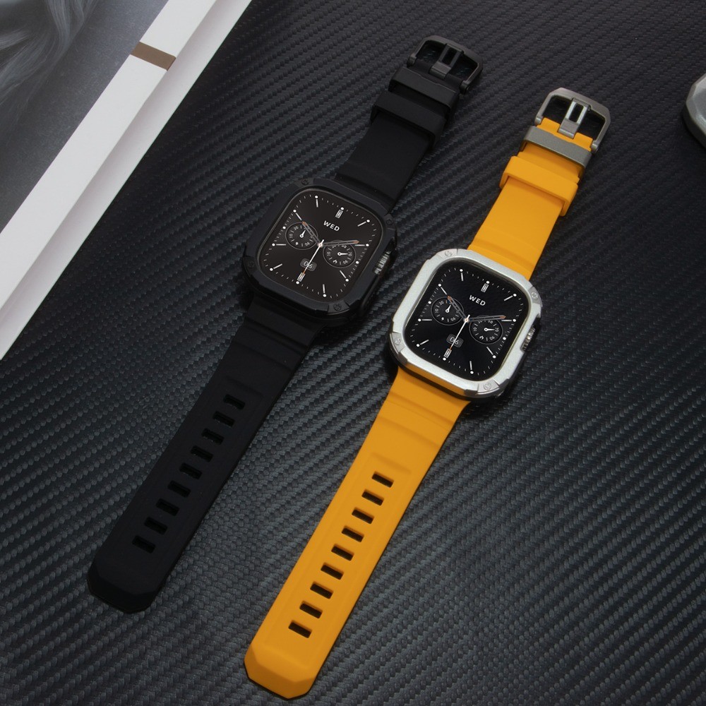 สายรัดซิลิโคน + กรณี พีซี สําหรับ แอปเปิล ดู พิเศษ 3 2 1 49 มม. 11 10 46 มม. 9 8 7 6 5 4 45 มม. 44 มม. - รูปที่ 2