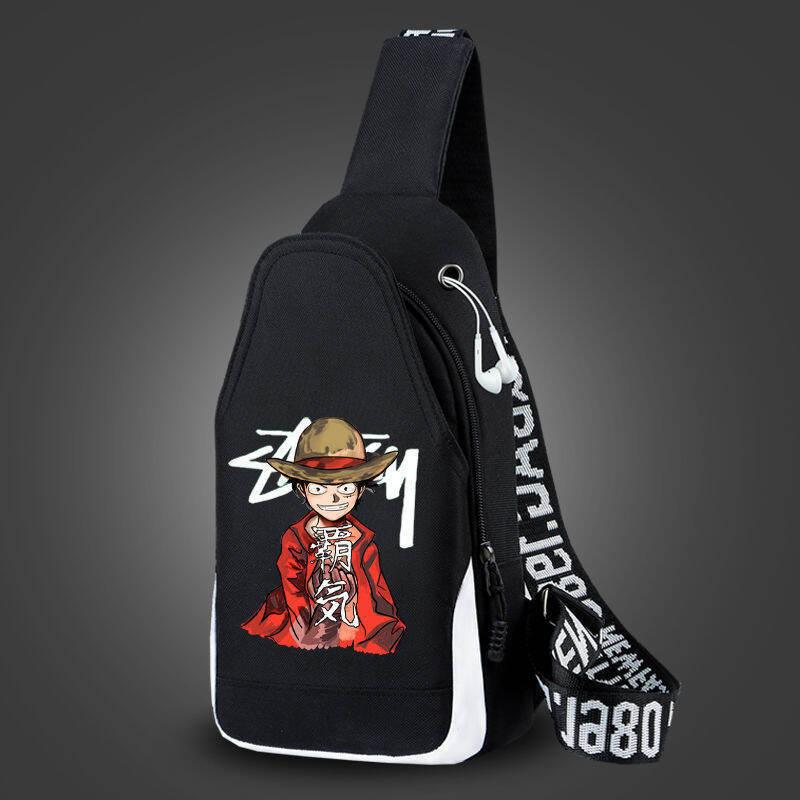 Miss Y Anime Joint One Piece Breast Bag Mens Casual Personality Small Backpack Bag Shoulder Bag Cros