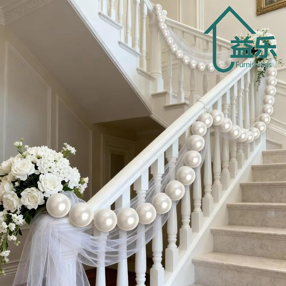 ANTINON 10 ชิ้น Faux ไข่มุกขนาดใหญ่,พลาสติกรอบเพิร์ลลูกปัด Garland, Elegant 5.5 ซม./8 ซม.สีขาวจี้ Wall Decor