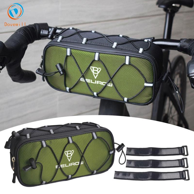 Dovewill กระเป๋าหน้าจักรายานพับได้ สะท้อนแสง ขนาดกะทัดรัด ใช้งานสะดวกสำหรับการปั่นจักรยานและเก็บของได้มาก - รูปที่ 5