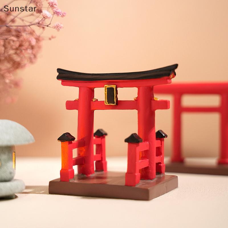 Sunstar Miniature Torii Gate ญี่ปุ่น Shinto Temple Garden เอเชียสถาปัตยกรรมรุ่นบอนไซ Zen Garden เครื