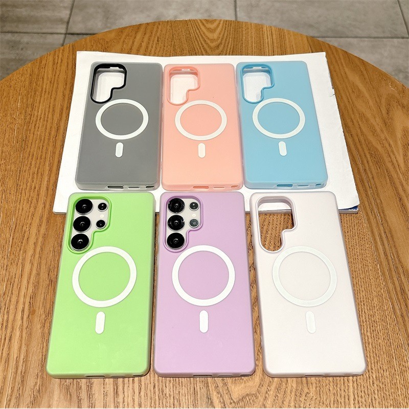 เคสแม่เหล็กสำหรับ Samsung A05S A06 A07 A16 A17 A54 A55 เคสป้องกันการตกกระแทก 2 ใน 1 ป้องกันรอยขีดข่วน วัสดุ TPU ผิวด้าน