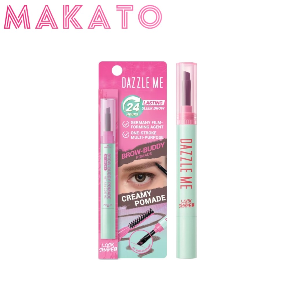 DAZZLE ME Brow Pomade แดซเซิลมี มาสคาร่า หัวแปรงเรียว ติดทน สีชัด กันน้ำ เกลี่ยง่าย 1 แท่ง 1.7g